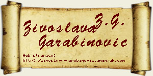 Živoslava Garabinović vizit kartica